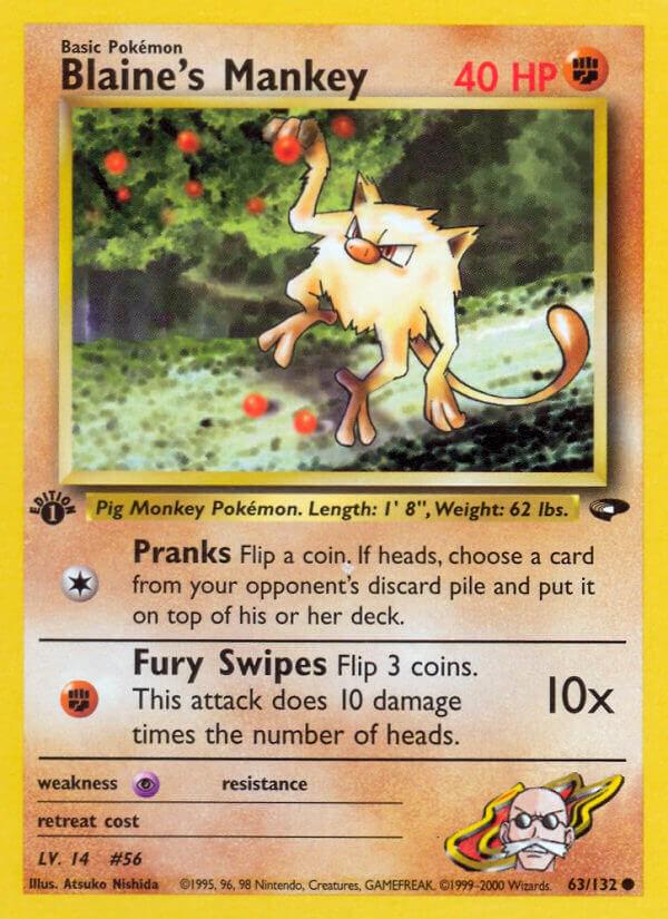 Blaine's Mankey [1st-Edition]