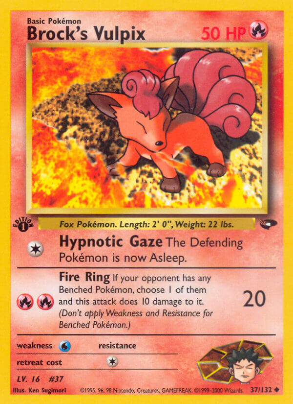 Gym Challenge Brock's Vulpix Pokémon card