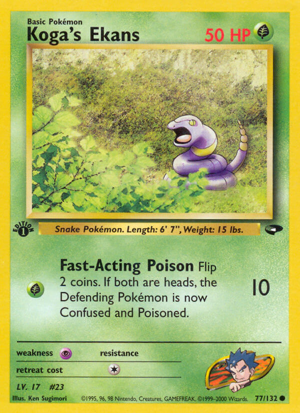 Gym Challenge Koga's Ekans Pokémon card