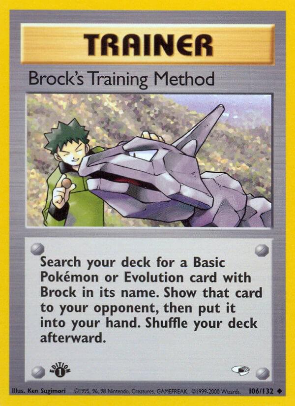 Gym Heroes [1st-Edition] Brock's Training Method [1st-Edition] Pokémon card