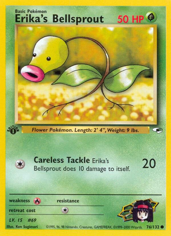 Gym Heroes [1st-Edition] Erika's Bellsprout [1st-Edition] Pokémon card