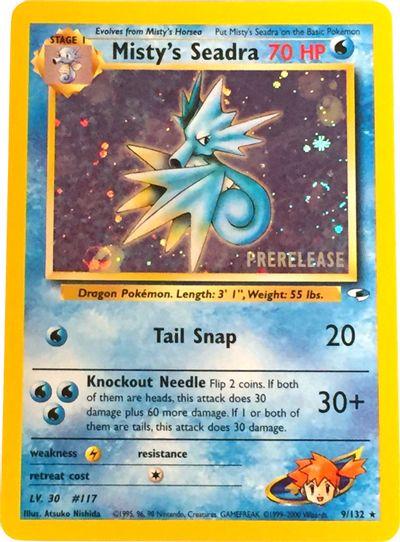 Gym Heroes Misty's Seadra [Pre-release] Pokémon card