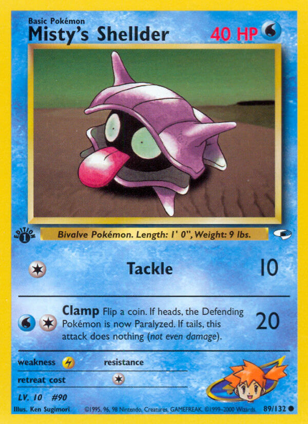 Gym Heroes Misty's Shellder Pokémon card