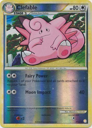 HeartGold & SoulSilver Clefable [Reverse Holo] Pokémon card