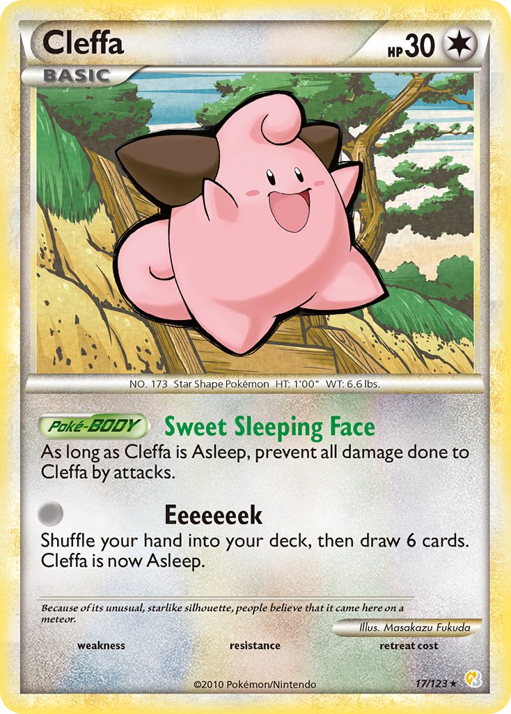 HeartGold & SoulSilver Cleffa Pokémon card