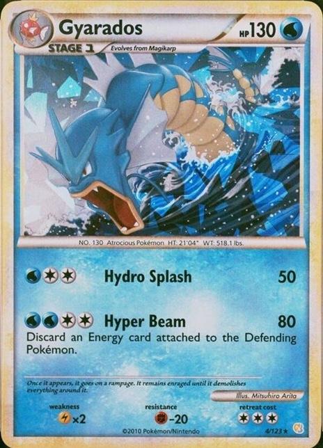 HeartGold & SoulSilver Gyarados [Cracked-Ice] Pokémon card