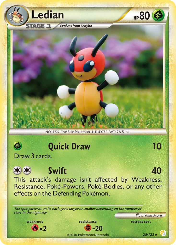 HeartGold & SoulSilver Ledian Pokémon card