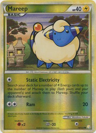 HeartGold & SoulSilver Mareep [Reverse Holo] Pokémon card