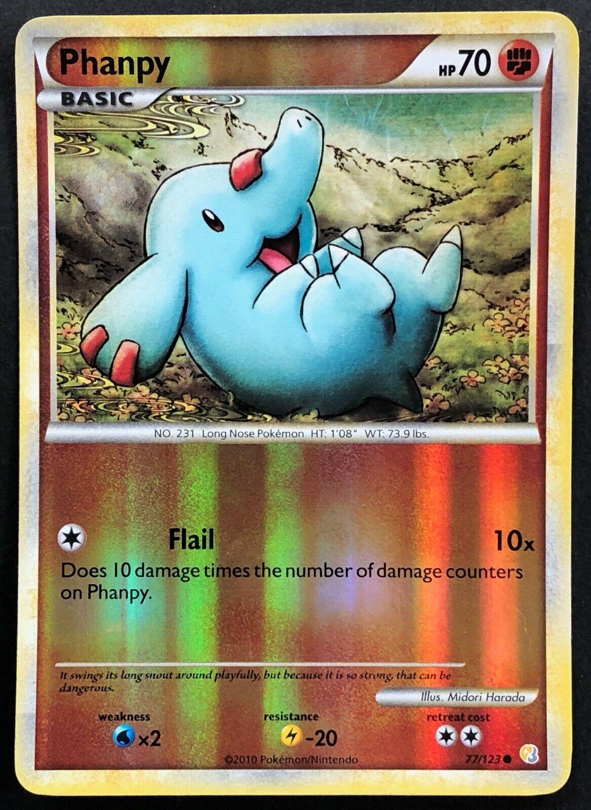 HeartGold & SoulSilver Phanpy [Reverse Holo] Pokémon card