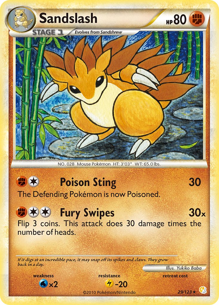 HeartGold & SoulSilver Sandslash Pokémon card