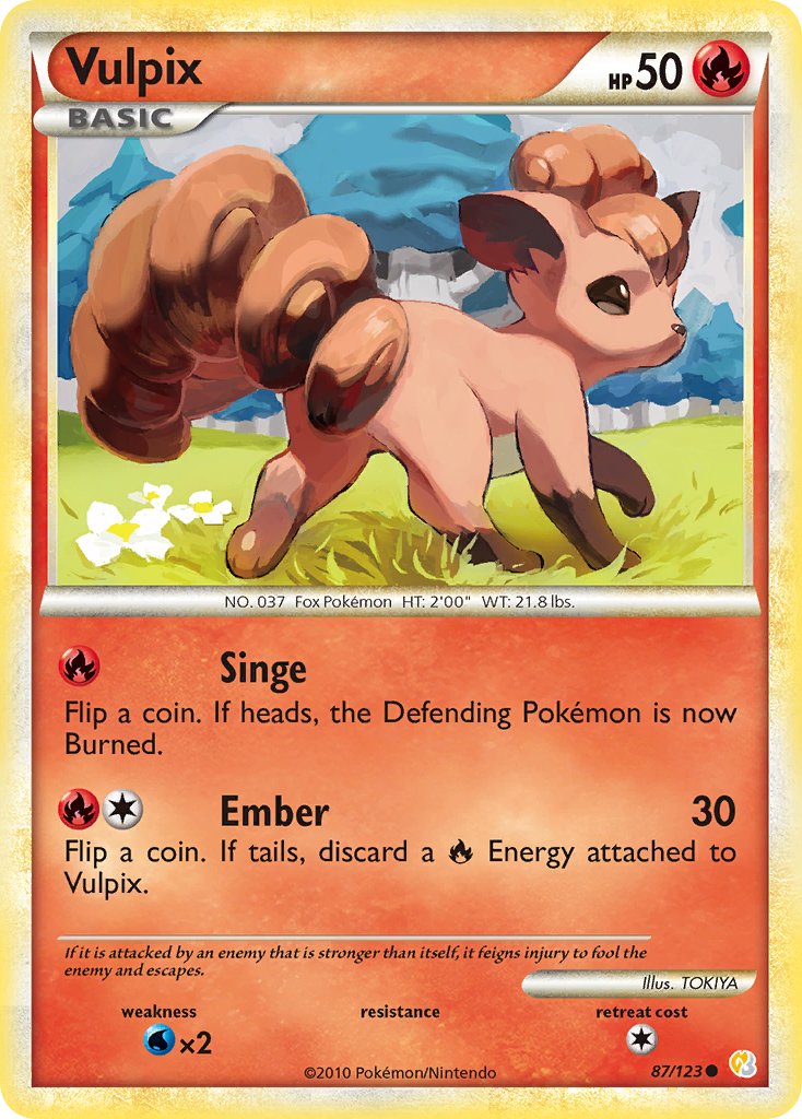 HeartGold & SoulSilver Vulpix Pokémon card