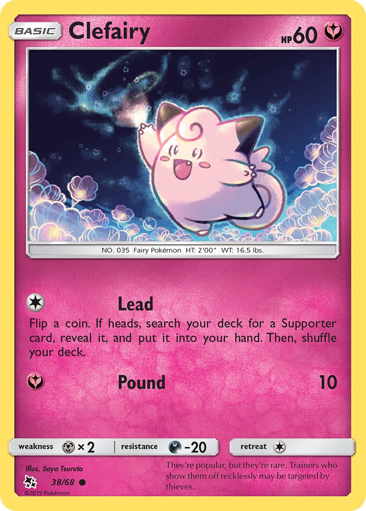 Hidden Fates Clefairy Pokémon card