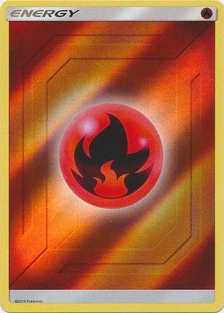 Hidden Fates Fire Energy [Reverse Holo] Pokémon card