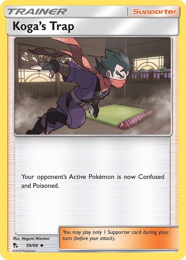 Hidden Fates Koga's Trap Pokémon card