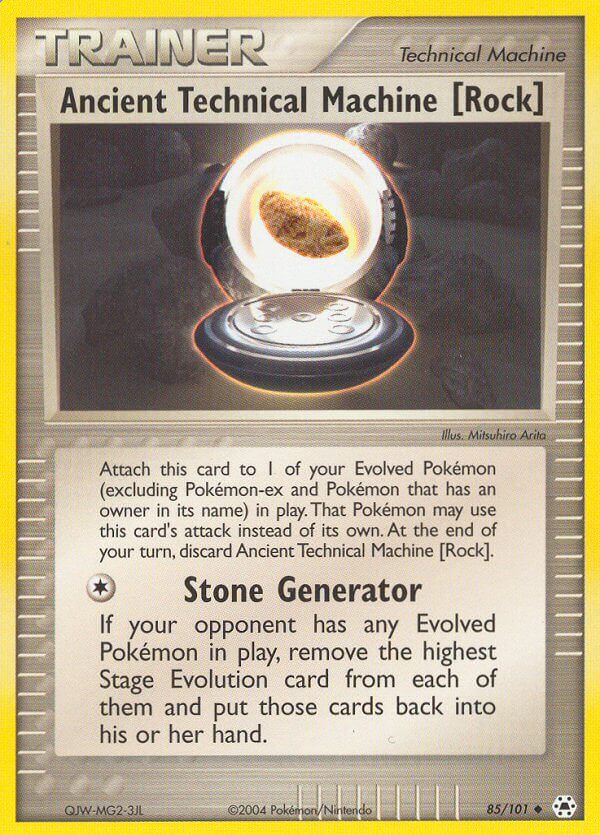 Hidden Legends Ancient Technical Machine [Rock] Pokémon card