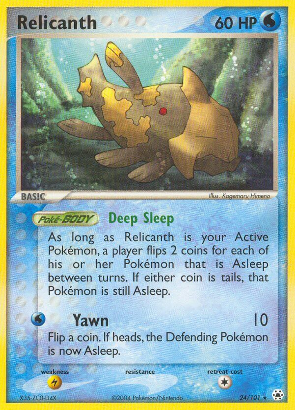 Hidden Legends Relicanth Pokémon card