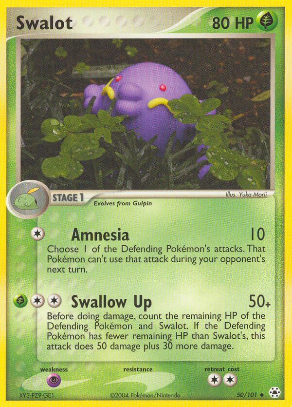 Hidden Legends Swalot Pokémon card