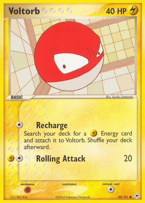 Hidden Legends Voltorb Pokémon card