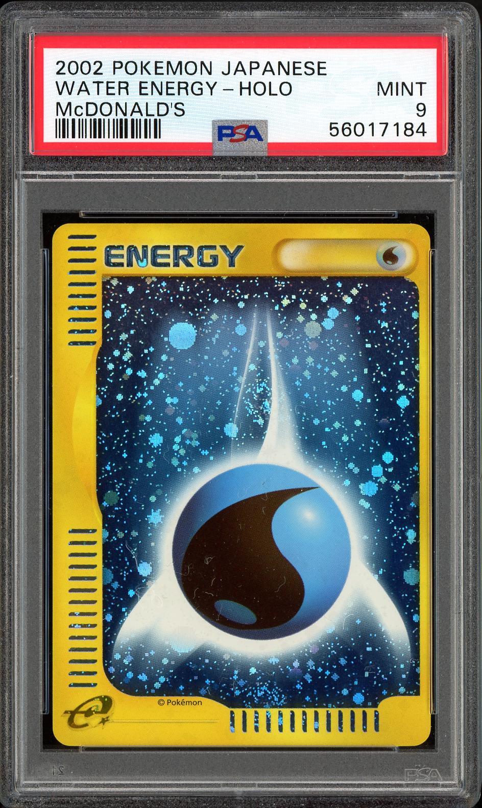 Japanese 2002 McDonald's Water Energy [Holo] Pokémon card