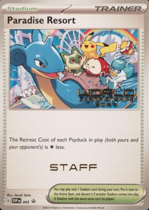 Japanese Promo Paradise Resort [World-Championships-2023-Staff] Pokémon card
