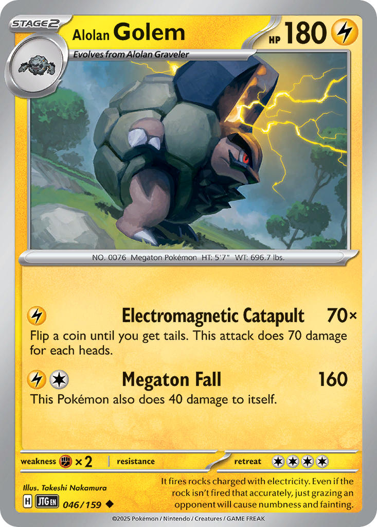 Journey Together Alolan Golem Pokémon card