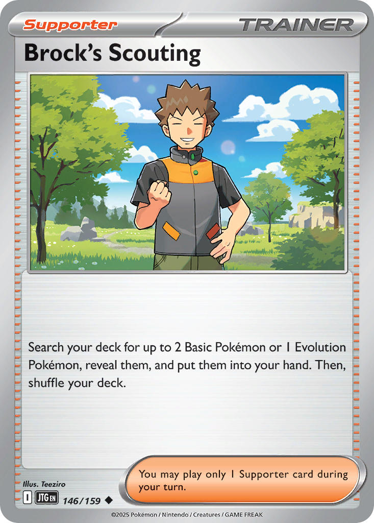 Journey Together Brock's Scouting Pokémon card