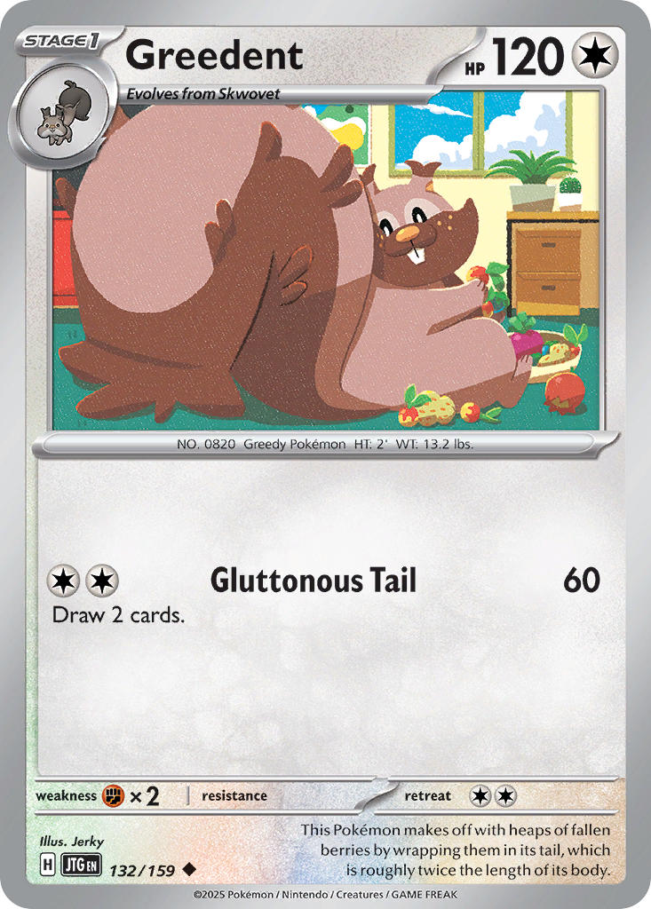 Journey Together Greedent Pokémon card