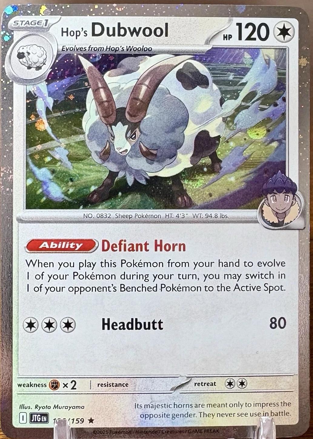 Journey Together Hop's Dubwool [Cosmos-Holo] Pokémon card
