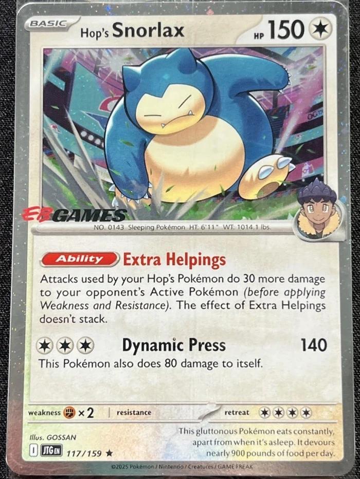 Journey Together Hop's Snorlax [Eb-Games] Pokémon card