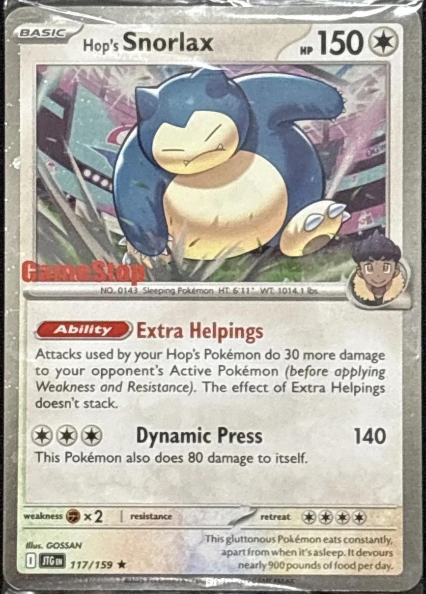 Journey Together Hop's Snorlax [Gamestop] Pokémon card