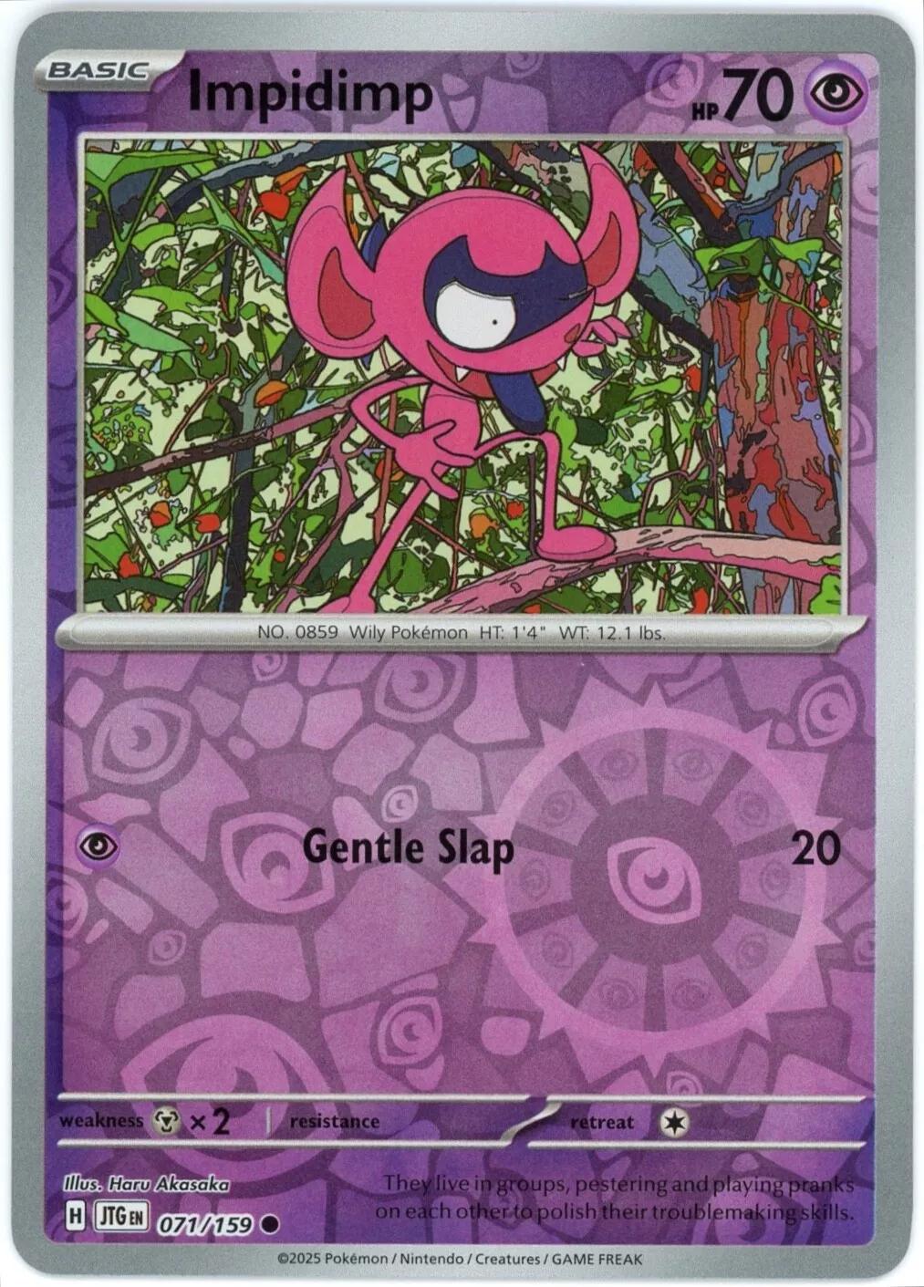 Journey Together Impidimp [Reverse Holo] Pokémon card