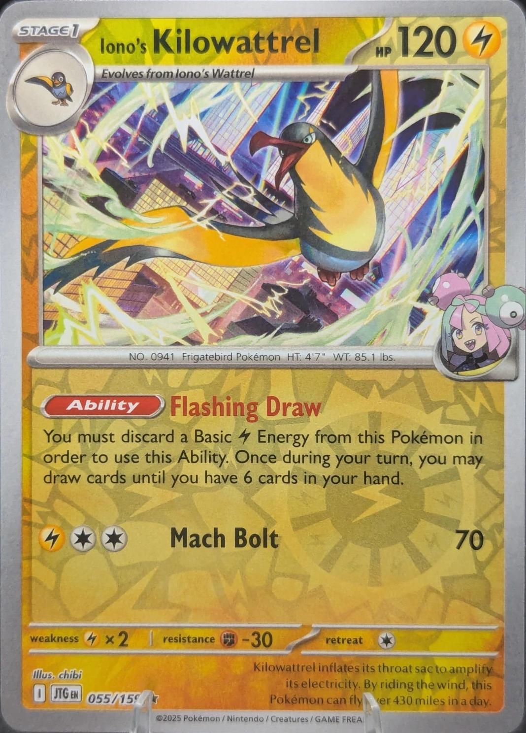 Iono's Kilowattrel [Reverse Holo]