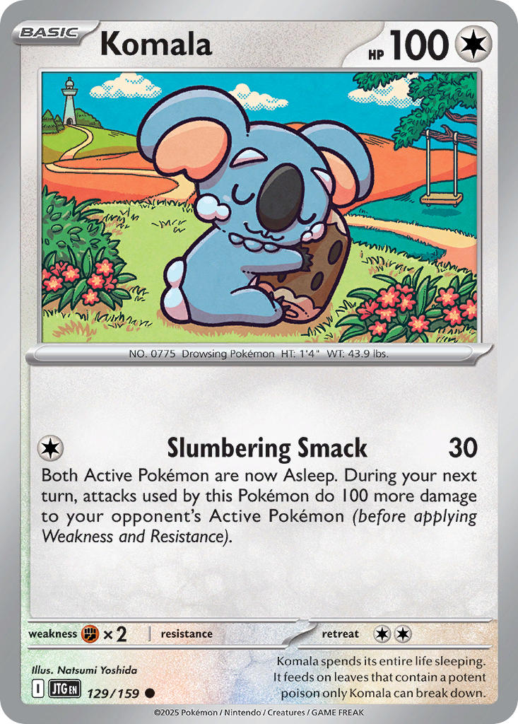 Journey Together Komala Pokémon card