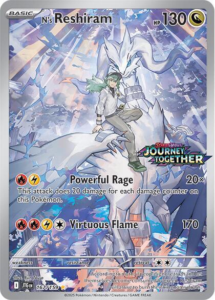 Journey Together N's Reshiram [Stamped] Pokémon card