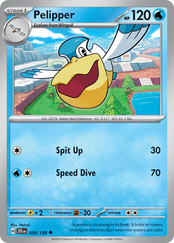 Journey Together Pelipper Pokémon card