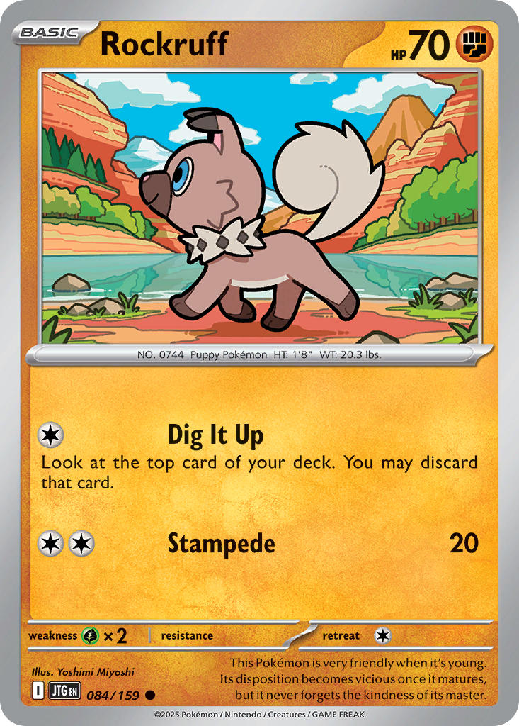 Journey Together Rockruff Pokémon card