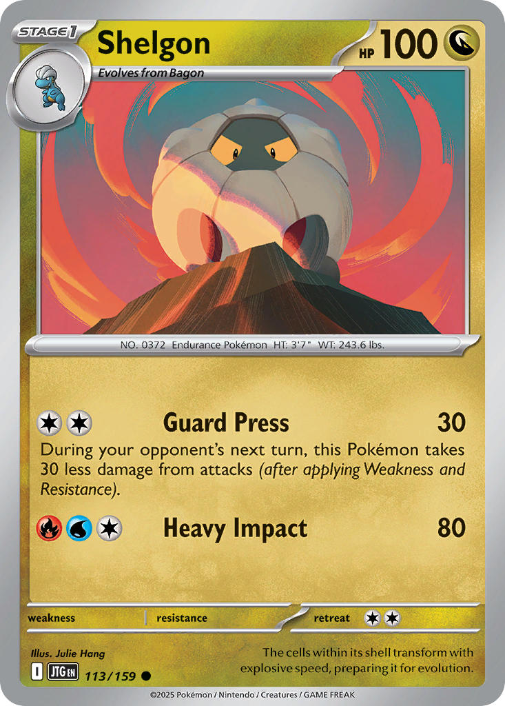 Journey Together Shelgon Pokémon card