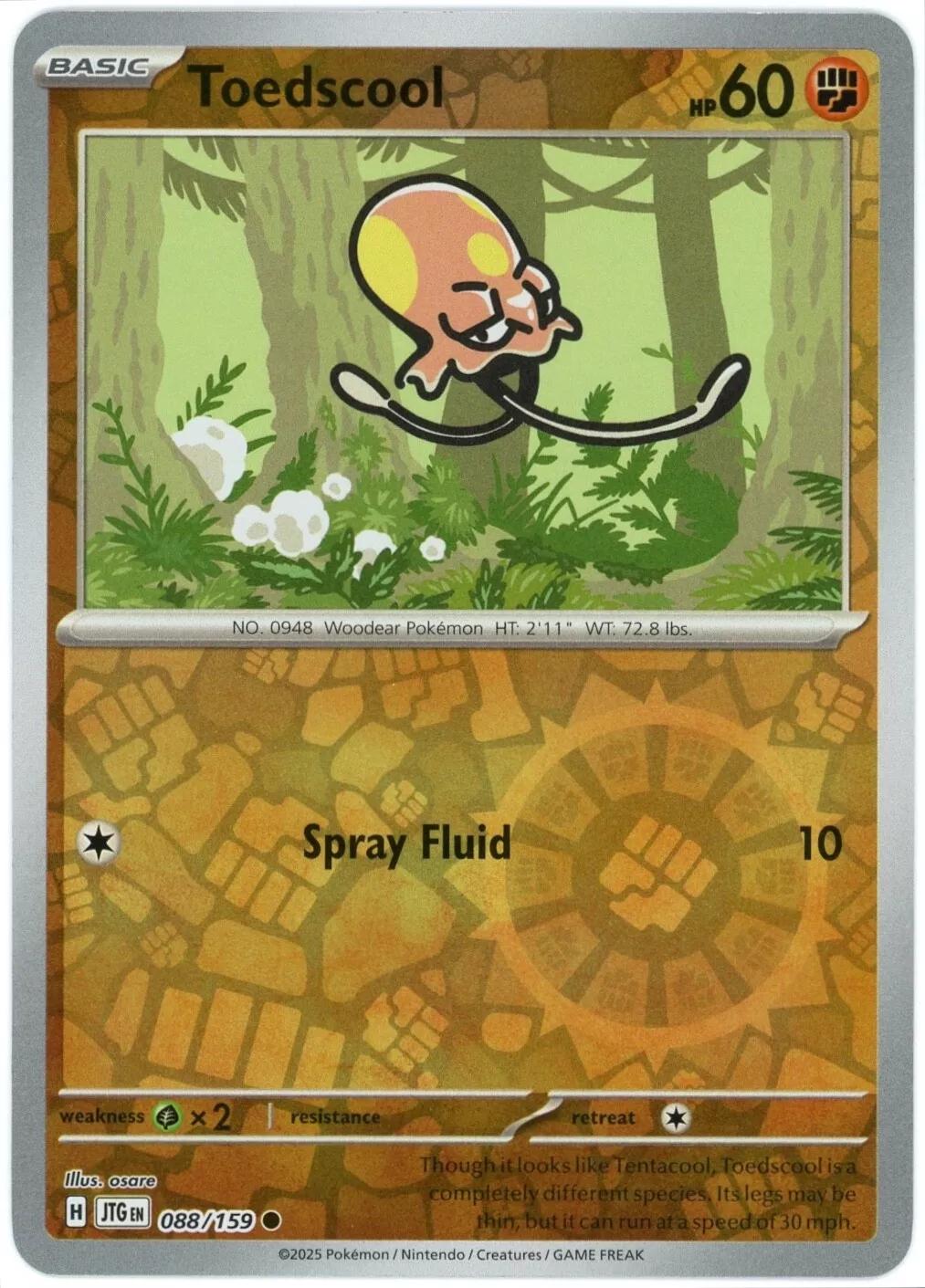 Journey Together Toedscool [Reverse Holo] Pokémon card