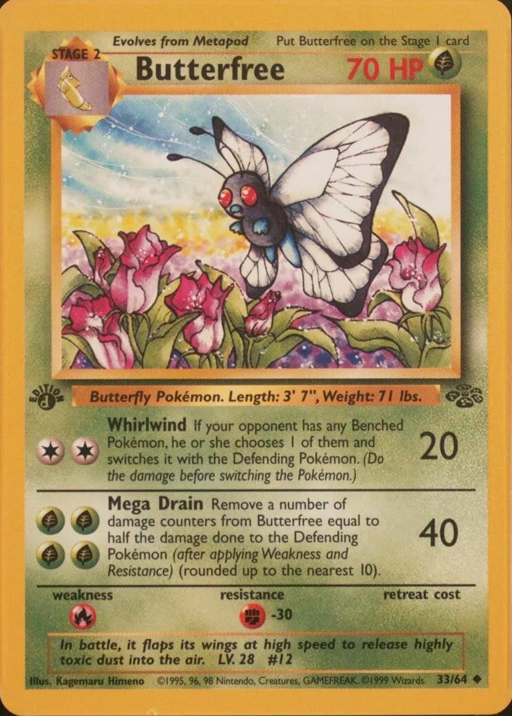 Jungle Butterfree [D-Edition-Error] Pokémon card