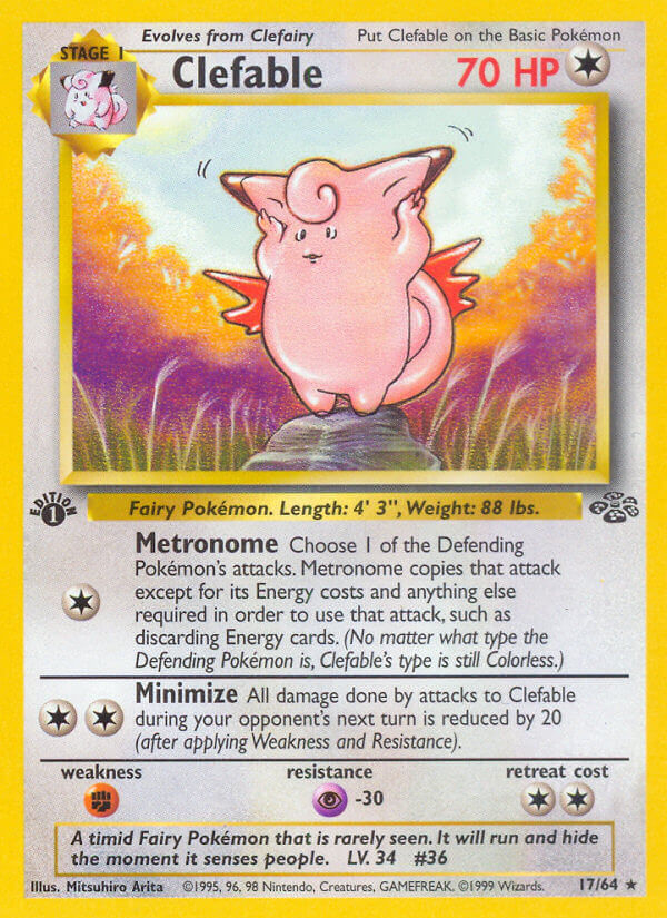 Jungle Clefable Pokémon card