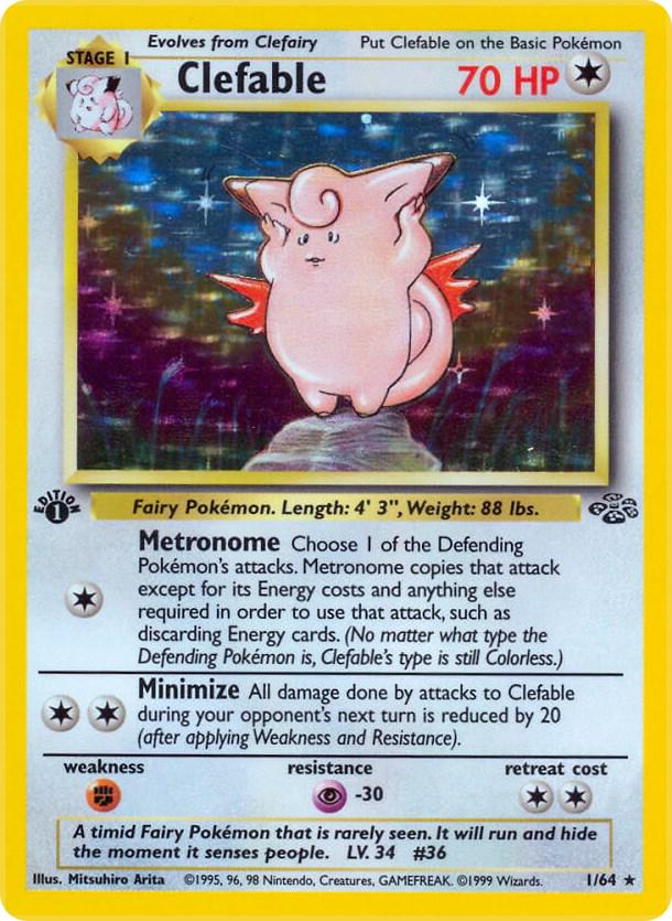 Jungle [1st-Edition] Clefable [1st-Edition] Pokémon card