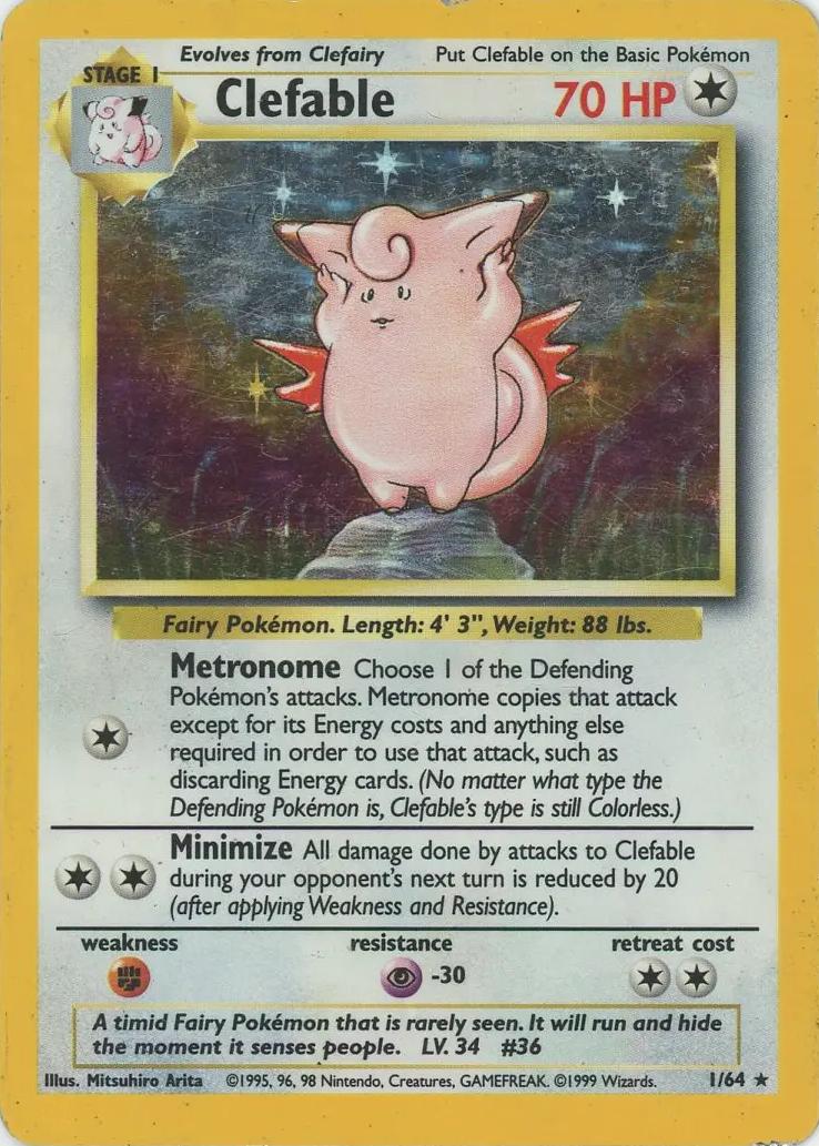 Jungle Clefable [No-Symbol] Pokémon card