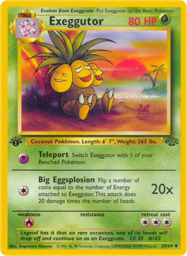 Jungle [1st-Edition] Exeggutor [1st-Edition] Pokémon card