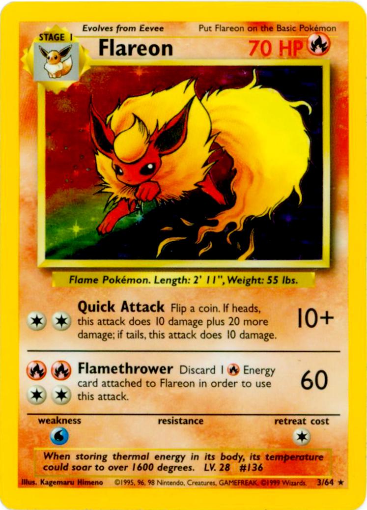 Jungle Flareon [No-Symbol] Pokémon card