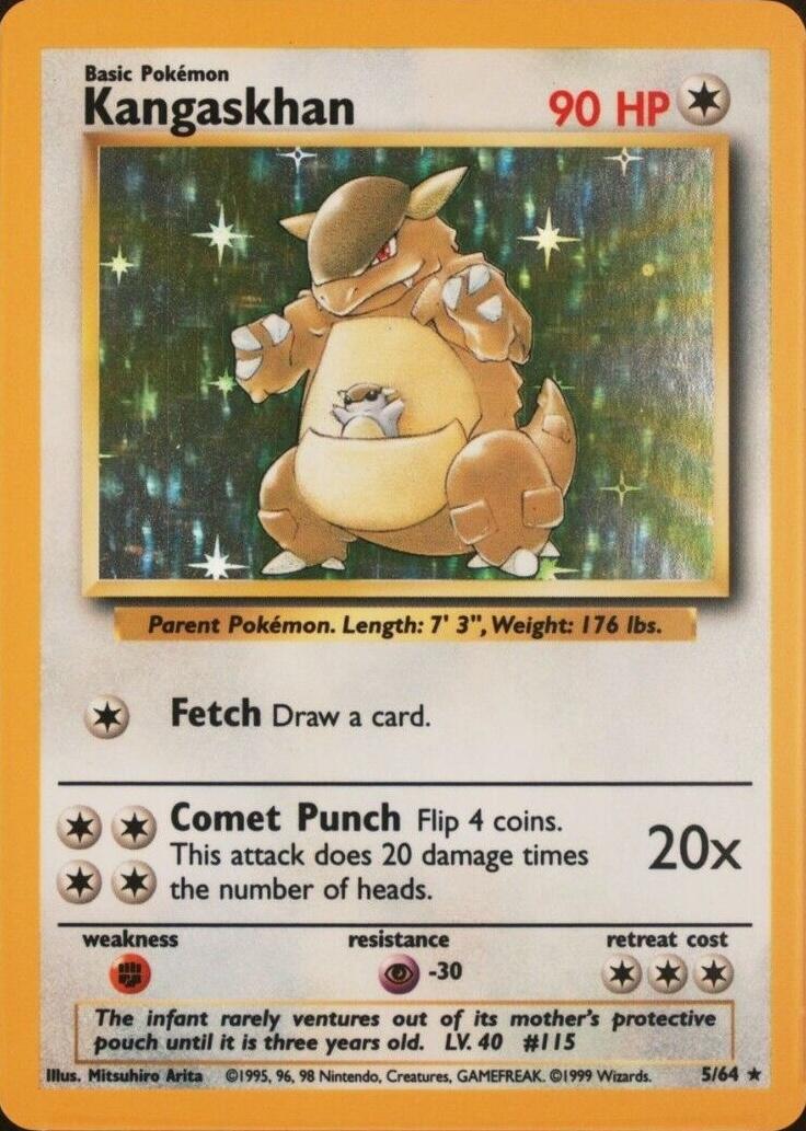 Jungle Kangaskhan [No-Symbol] Pokémon card