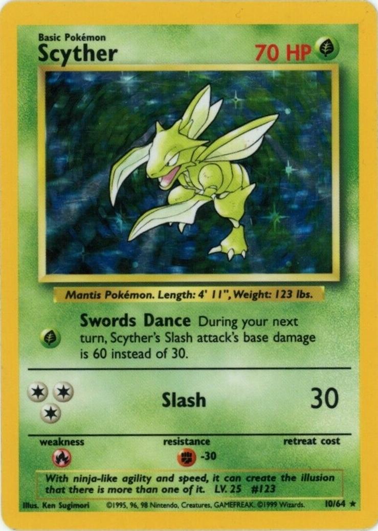 Jungle Scyther [No-Symbol] Pokémon card