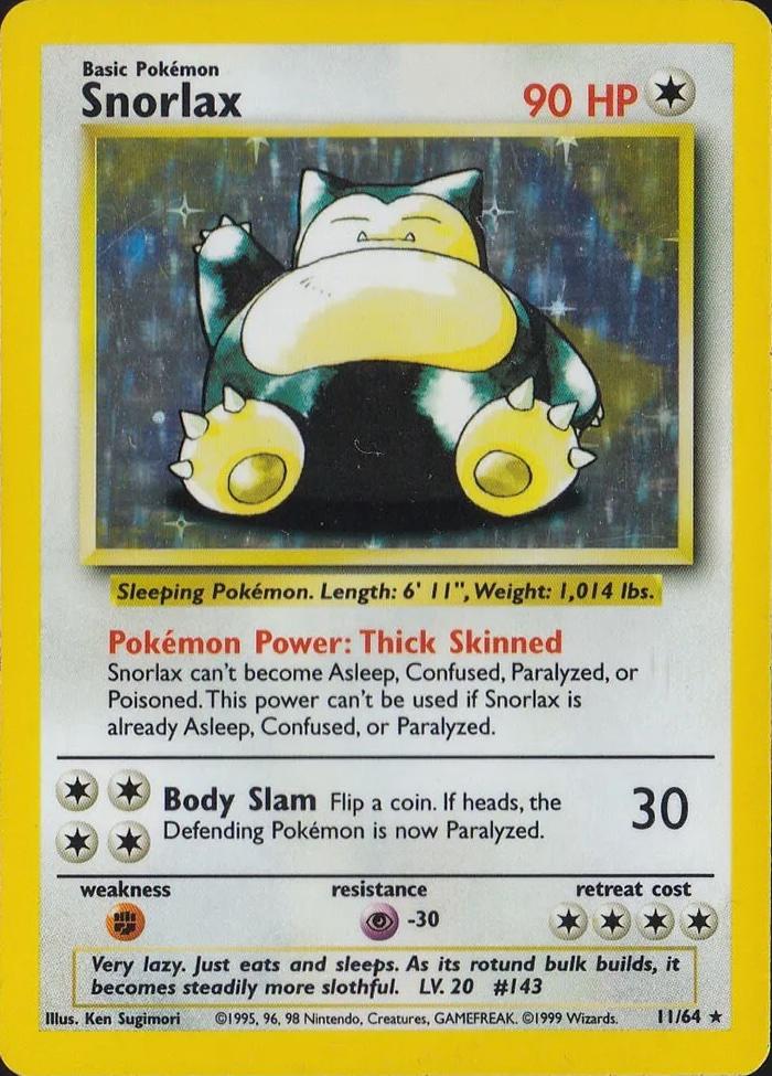 Jungle Snorlax [No-Symbol] Pokémon card