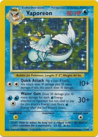 Jungle Vaporeon [No-Symbol] Pokémon card
