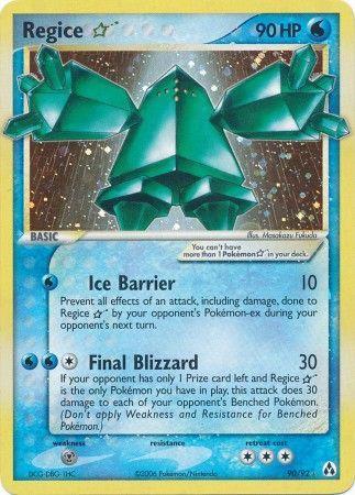 Legend Maker Regice [Gold-Star] Pokémon card