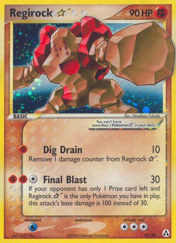 Legend Maker Regirock [Gold-Star] Pokémon card